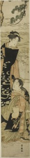 The sisters Matsukaze and Murasame on the shores of Suma, c. 1790/1810.
