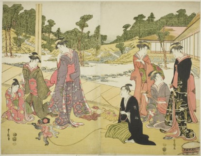 The Young Monkey Showman (Wakashu sarumawashi), n.d.