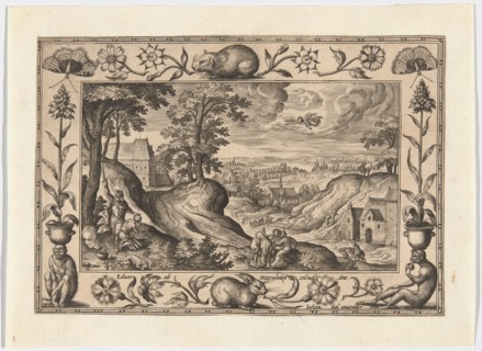 Abraham's Sacrifice of Isaac, from Landscapes with Old and New Testament Scenes and Hunting Scenes, 1584.