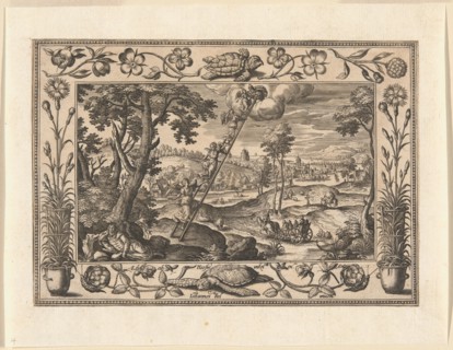 Jacob's Dream, from Landscapes with Old and New Testament Scenes and Hunting Scenes, 1584.