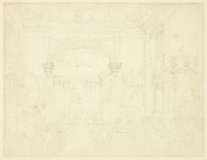 Study for Greenwich Hospital: The Painted Hall, from Microcosm of London, c. 1810.