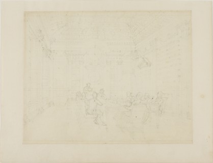 Study for Board Room of the Admiralty, from Microcosm of London, c. 1808.
