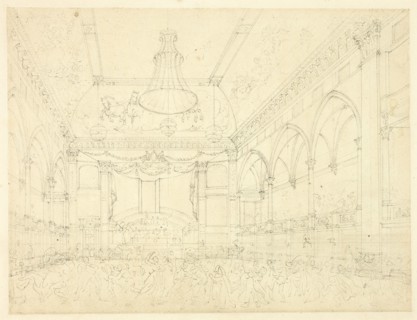 Study for Pantheon Masquerade, from Microcosm of London, c. 1809.