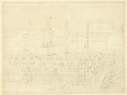 Study for The Post Office, from Microcosm of London, c. 1809.