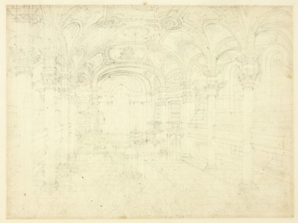 Study for St. Martin's in the Fields, from Microcosm of London, c. 1809.