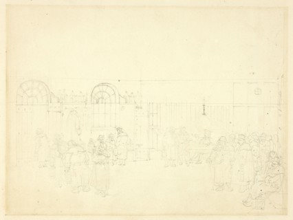 Study for Watch House, St. Mary Le Bone, from Microcosm of London, c. 1809.