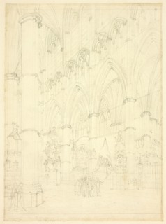 North Aisle, Westminster Abbey, c. 1809.
