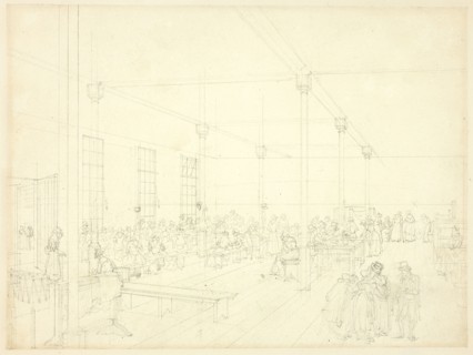 Study for Workhouse, St. James' Parish, from Microcosm of London, c. 1809.