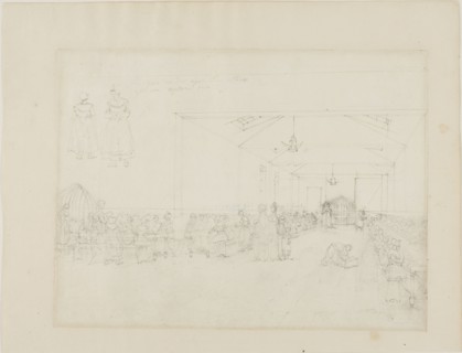 Study for Dining Hall, Asylum, c. 1808.