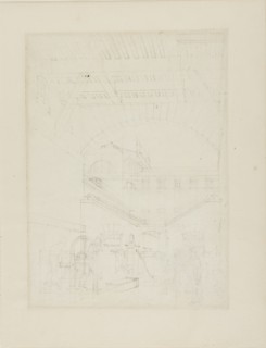 Study for Water Engine, Cold-Bath, Field's Prison, from Microcosm of London, c. 1808.