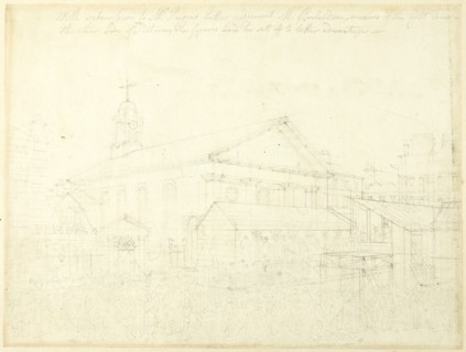 Study for Covent Garden Market, Westminster Election, from Microcosm of London, c. 1808.
