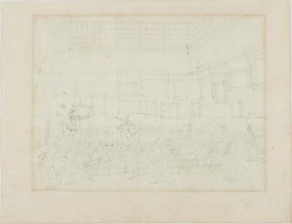 Study for Christie's Auction Room, c. 1808.
