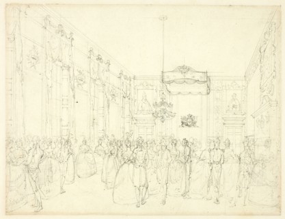 Study for Drawing Room, St. James, from Microcosm of London, c. 1809.