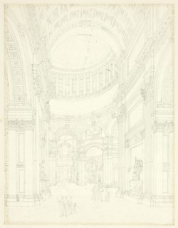 Study for St. Paul's Cathedral, from Microcosm of London, c. 1809.