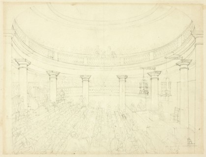 Study for Surrey Institution, from Microcosm of London, c. 1809.