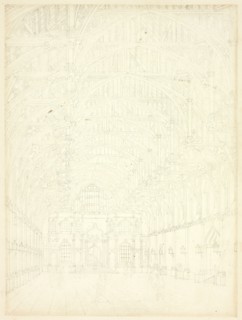 Study for Westminster Hall, from Microcosm of London, c. 1809.