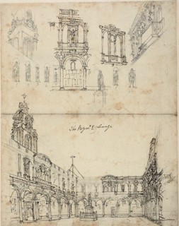 Study for The Royal Exchange, from Microcosm of London, c. 1809.