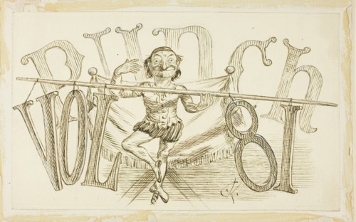 Study for Title Page from Punch, Volume 81, 1881.