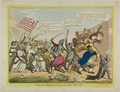 Carlo the Great, Running Away with the East Indes, published June 1806.