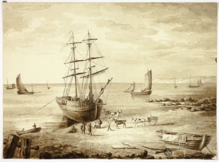 Loading Boat in Port, n.d.