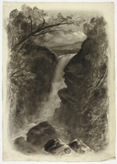 Mountain Waterfall, c. 1855.