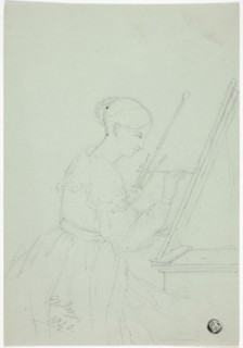 Young Woman Painting (possibly a Self Portrait), 1840.