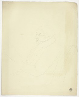 Profile of Man with Glasses Reading, n.d.