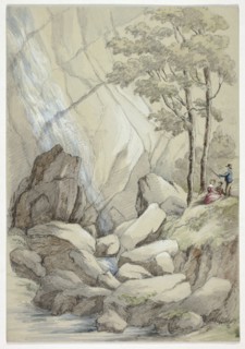 Powerscourt Waterfall, August 1843.