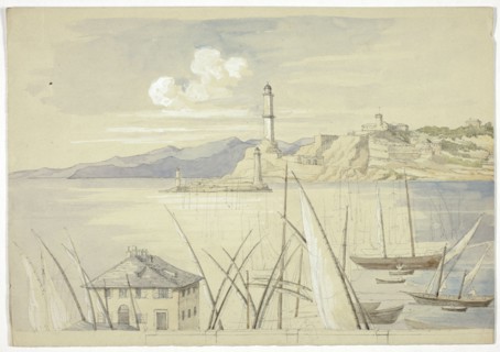 Genoa from the Croce di Malta, 1841.