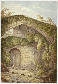 Interior of Conway Castle, 1845.