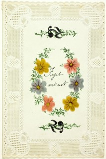 Forget Me Not (valentine), c. 1840.