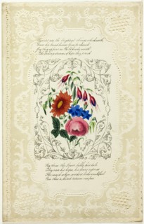 Flowers are the Brightest Things (valentine), 1855/60.