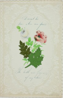 Dearest 'Tis Time Alone (valentine), c. 1840.