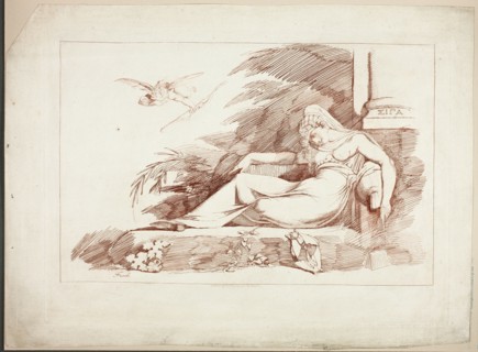 Sleeping Woman with a Cupid, 1780/90.