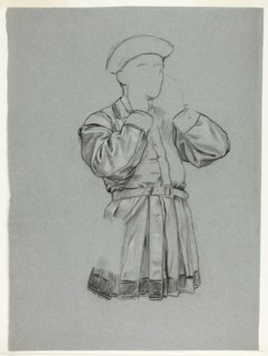 Unfinished Sketch of Man in Tunic, n.d.