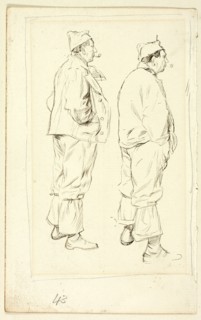 Two Sketches of Standing Laborer, n.d.