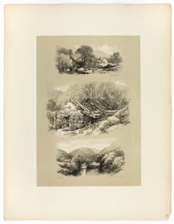 Pandy Mill, Church Pool, and one other subject, from Picturesque Selections, c. 1860.