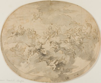 Design for Ceiling Fresco: Apollo and the Muses with Minerva Destroying Ignorance, n.d.