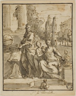 Portrait of a Geographer, Wife, and Child, n.d.