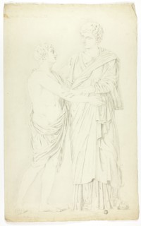 Ancient Sculpture of Standing Woman and Boy, 1774.