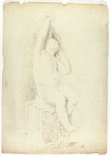 Ancient Statue of Seated Putto Playing with Mask, 1775.