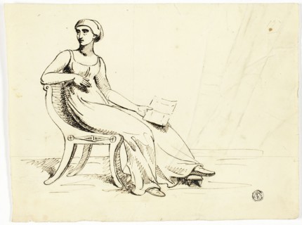 Woman Seated in Roman Chair, n.d.