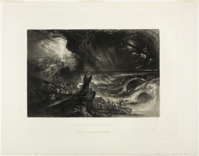Destruction of the Pharoah's Host, from Illustrations of the Bible, 1833.