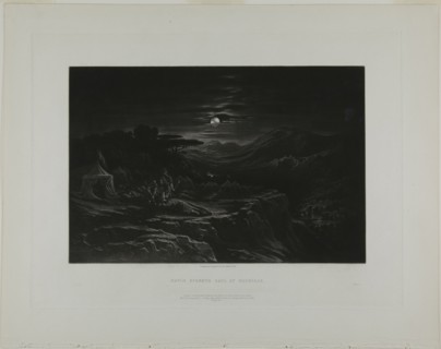 David Spareth Saul at Hachilah, from Illustrations of the Bible, 1835.