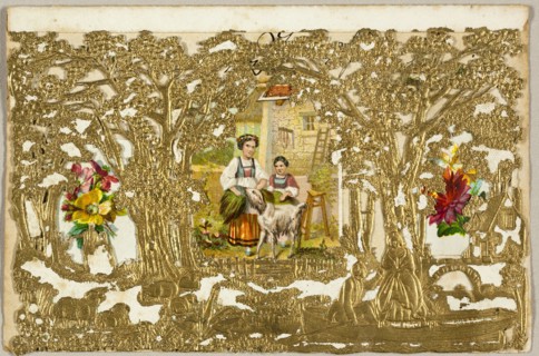 Untitled Valentine (Country Girls with Dog), c. 1873.