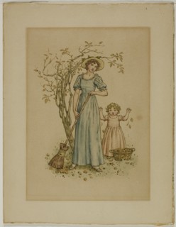 Woman with Broom and Little Girl, n.d.