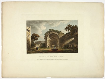 Temple of the Sun & Moon, plate two from Ruins of Rome, published March 1, 1796.