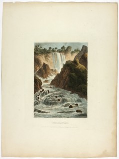 Cascade of Terni, plate fourteen from the Ruins of Rome, published March 28, 1798.