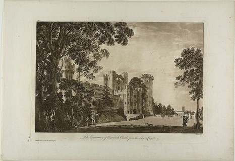 The Entrance of Warwick Castel from the Lower Court, plate 2, January 1776.