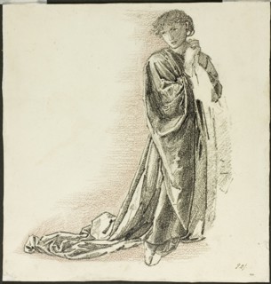 Kneeling Draped Figure, c. 1865-70.